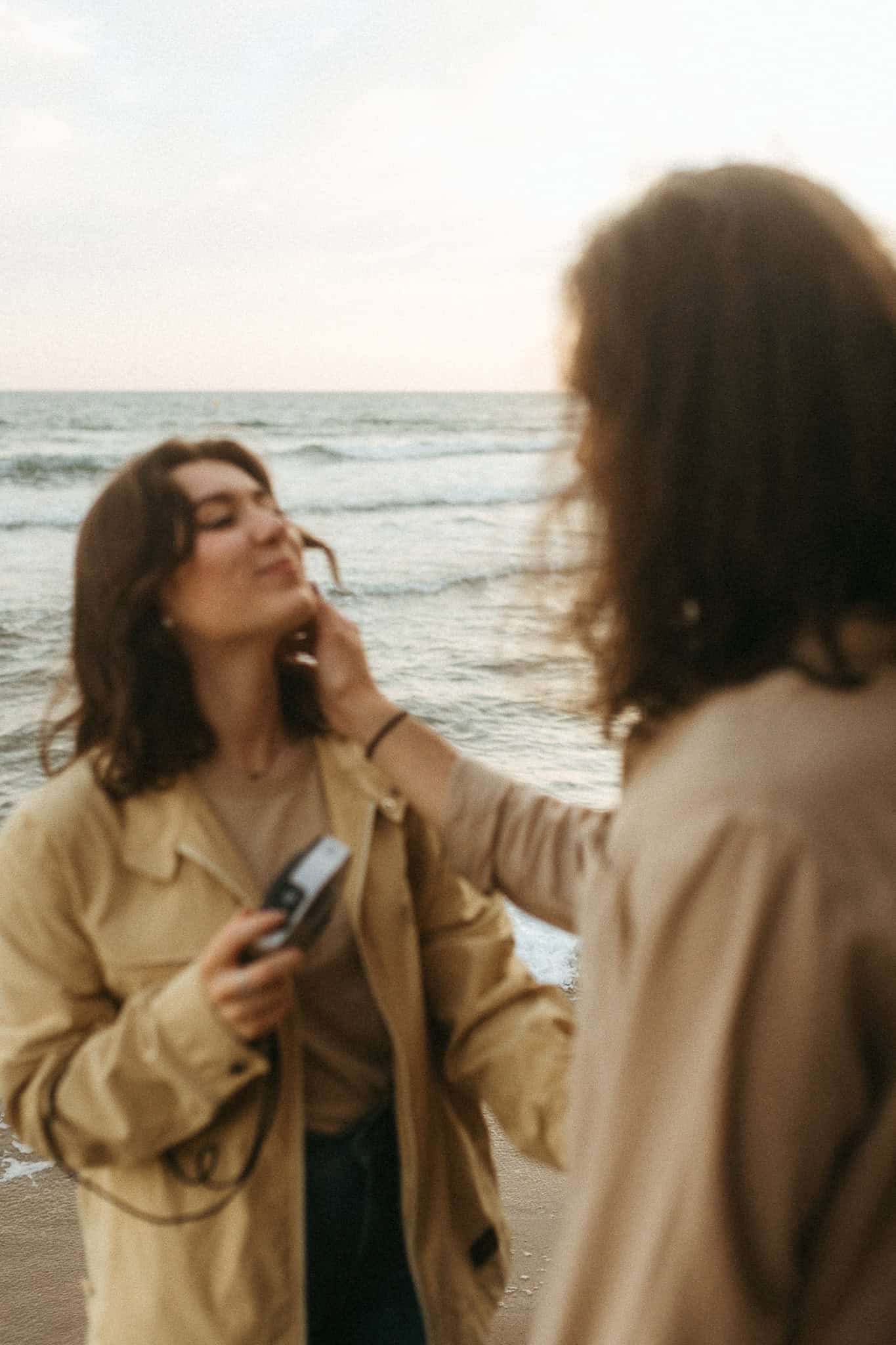Couples photoshoot on a beach near Barcelona