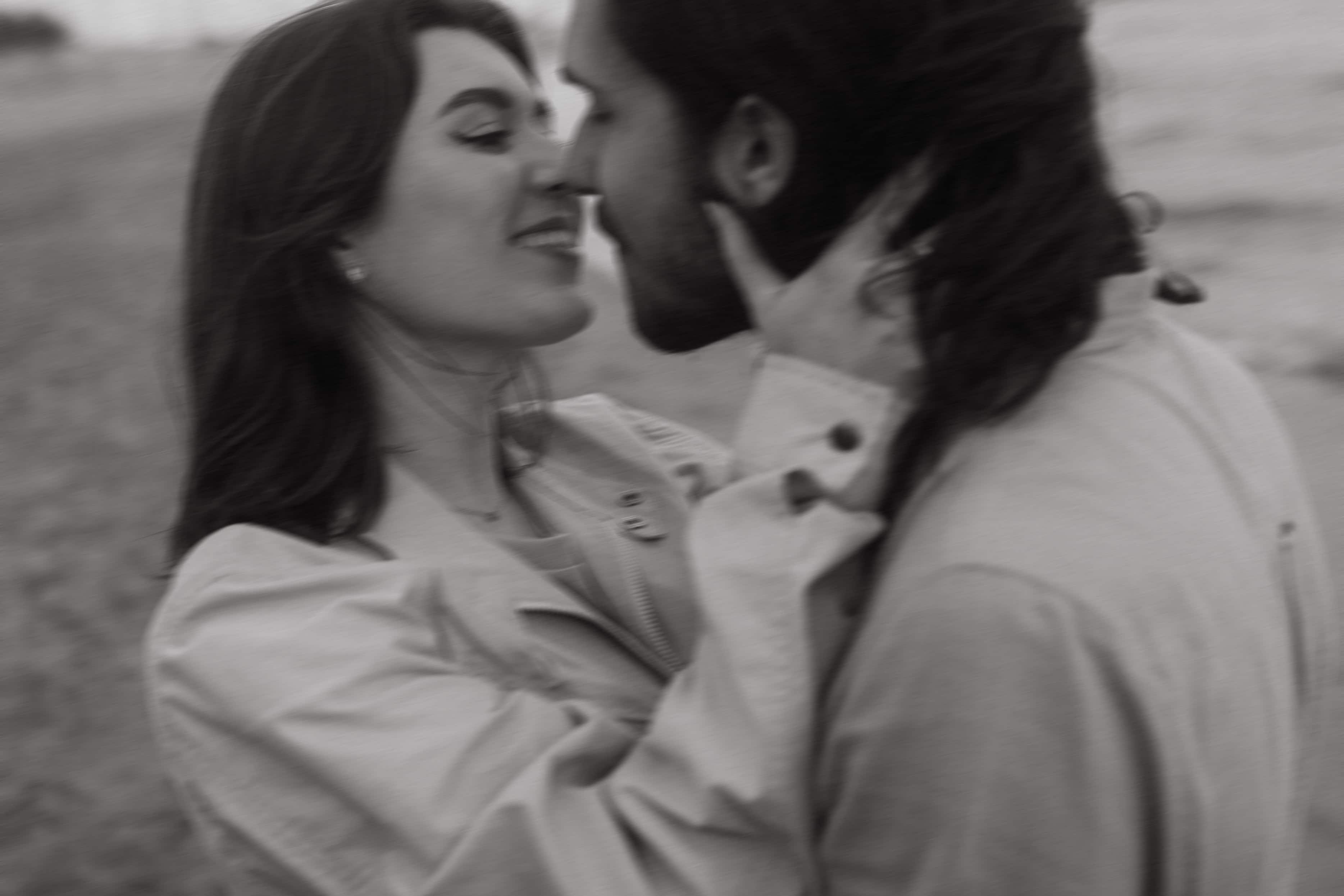 Couples photoshoot on a beach near Barcelona