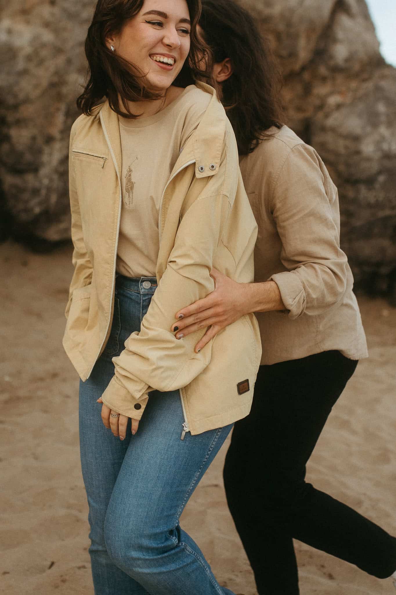 Couples photoshoot on a beach near Barcelona