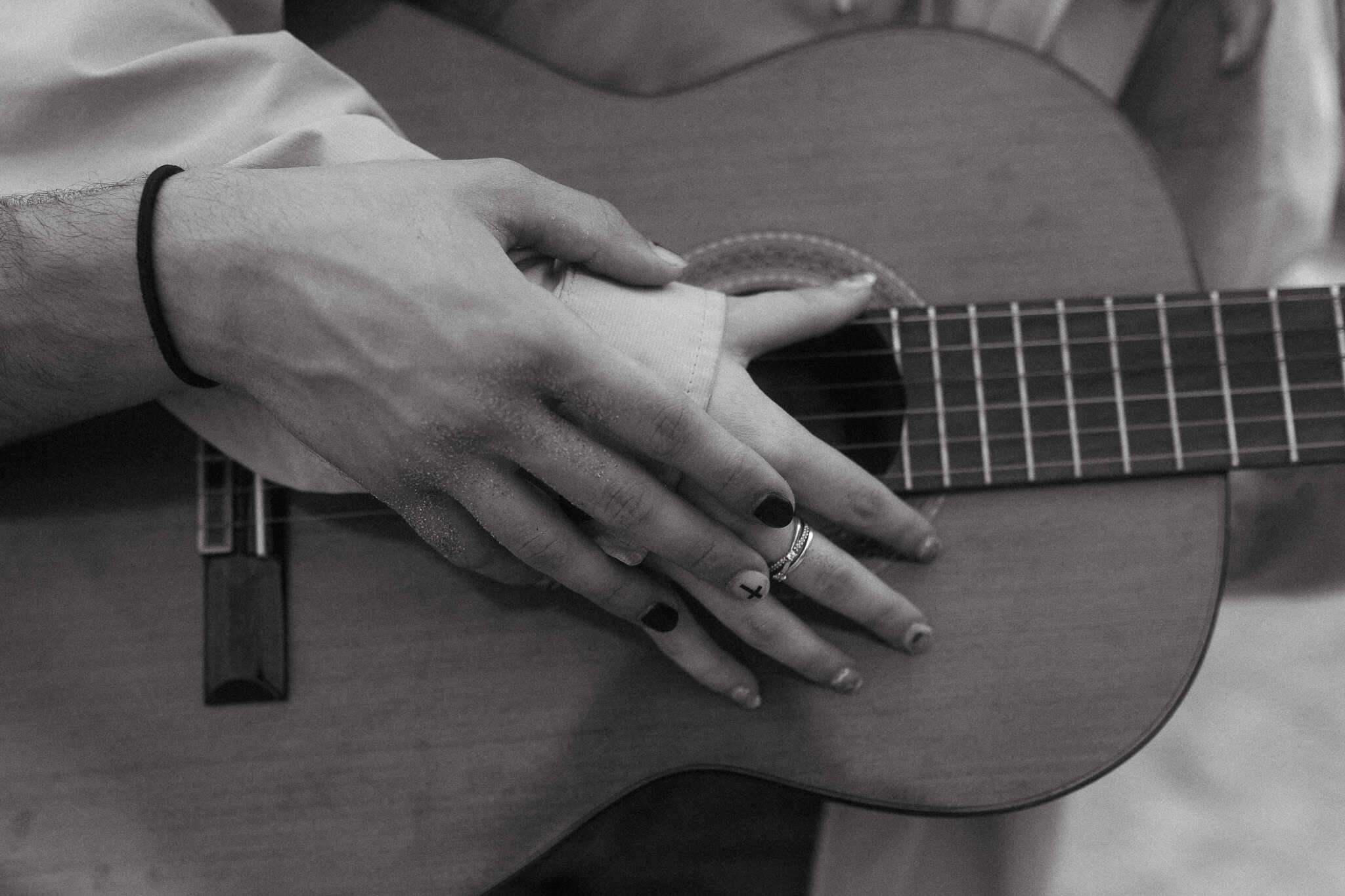 Couples photoshoot on a beach near Barcelona