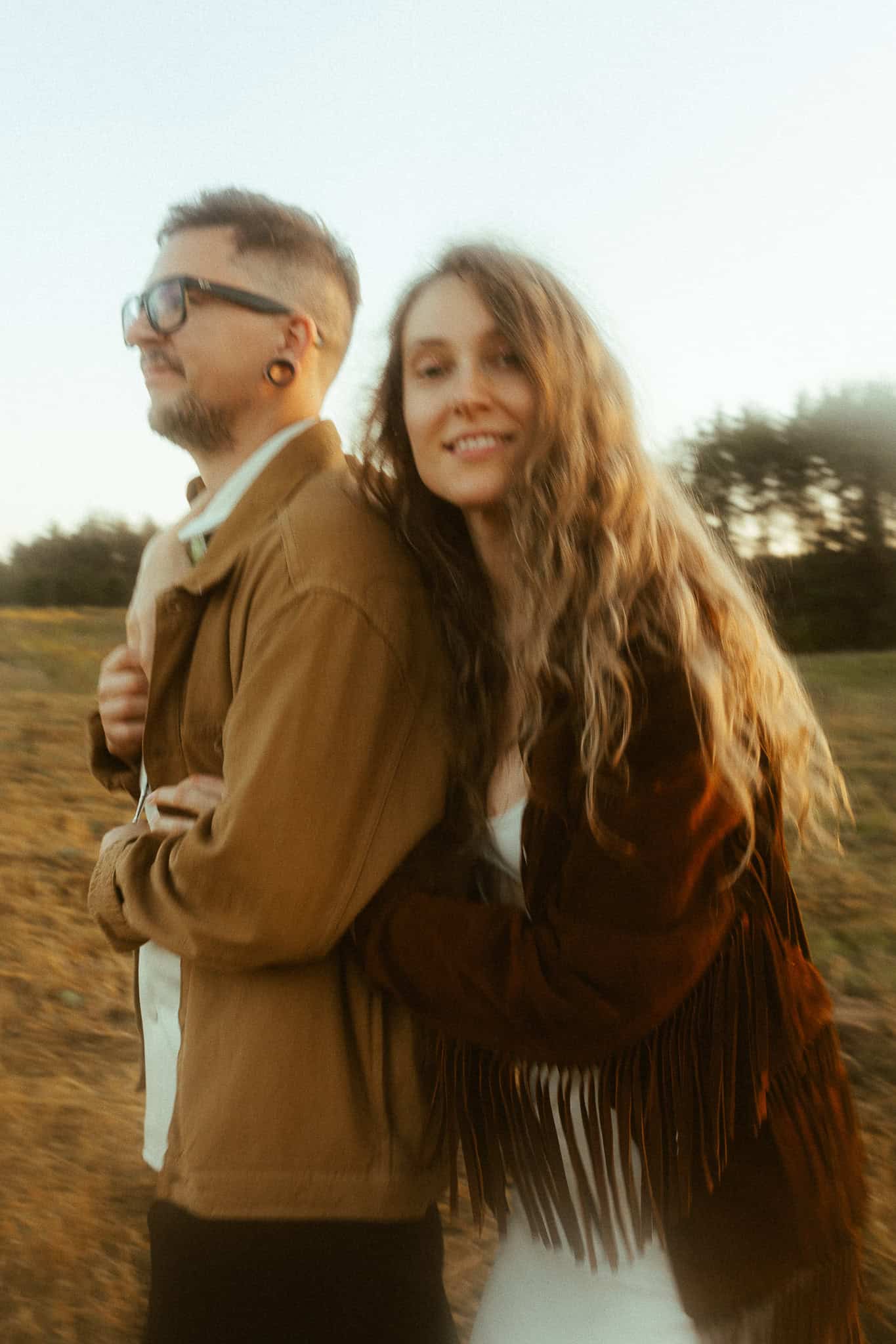 Creative couples photoshoot in nature