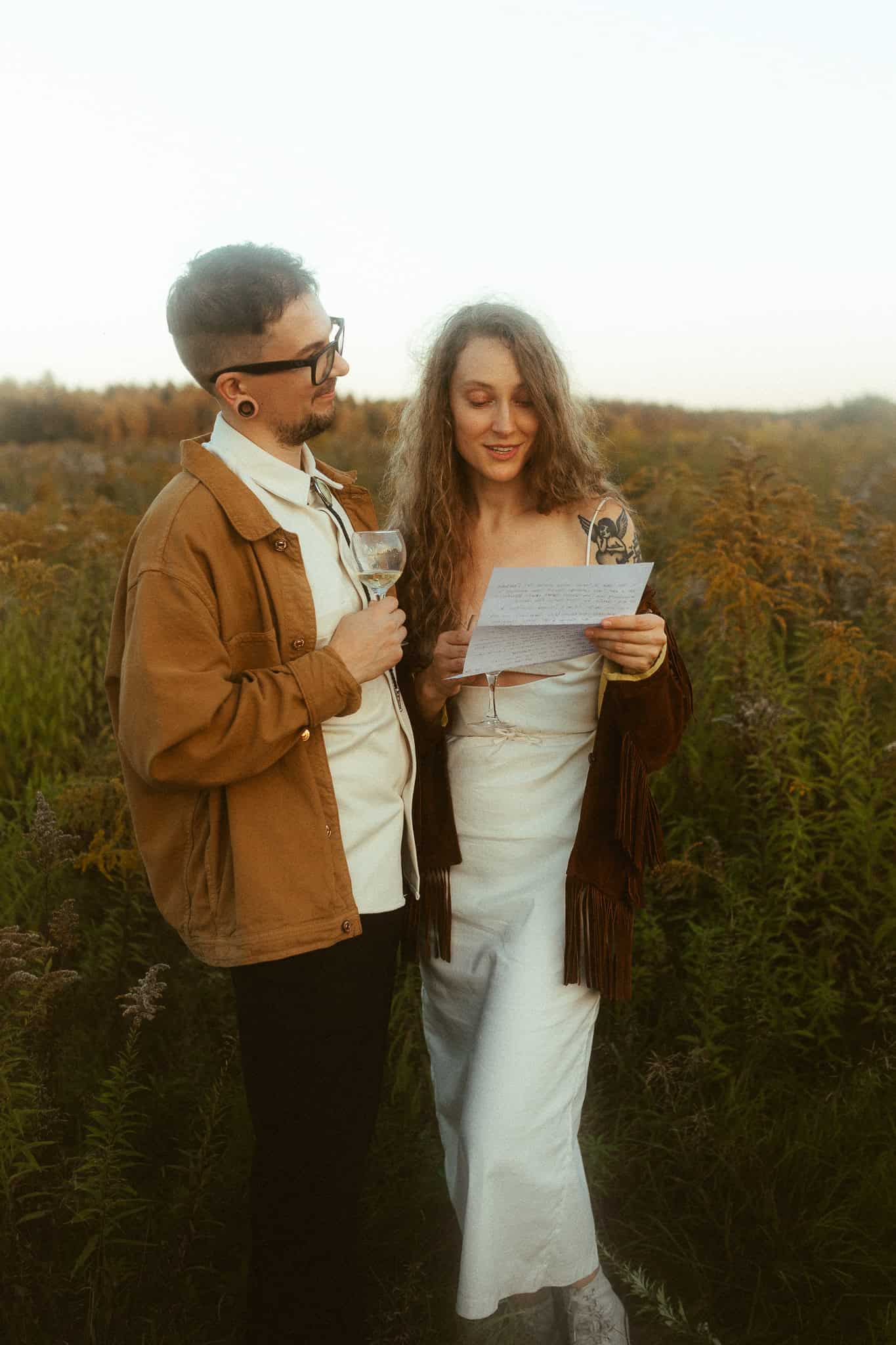 Creative couples photoshoot in nature