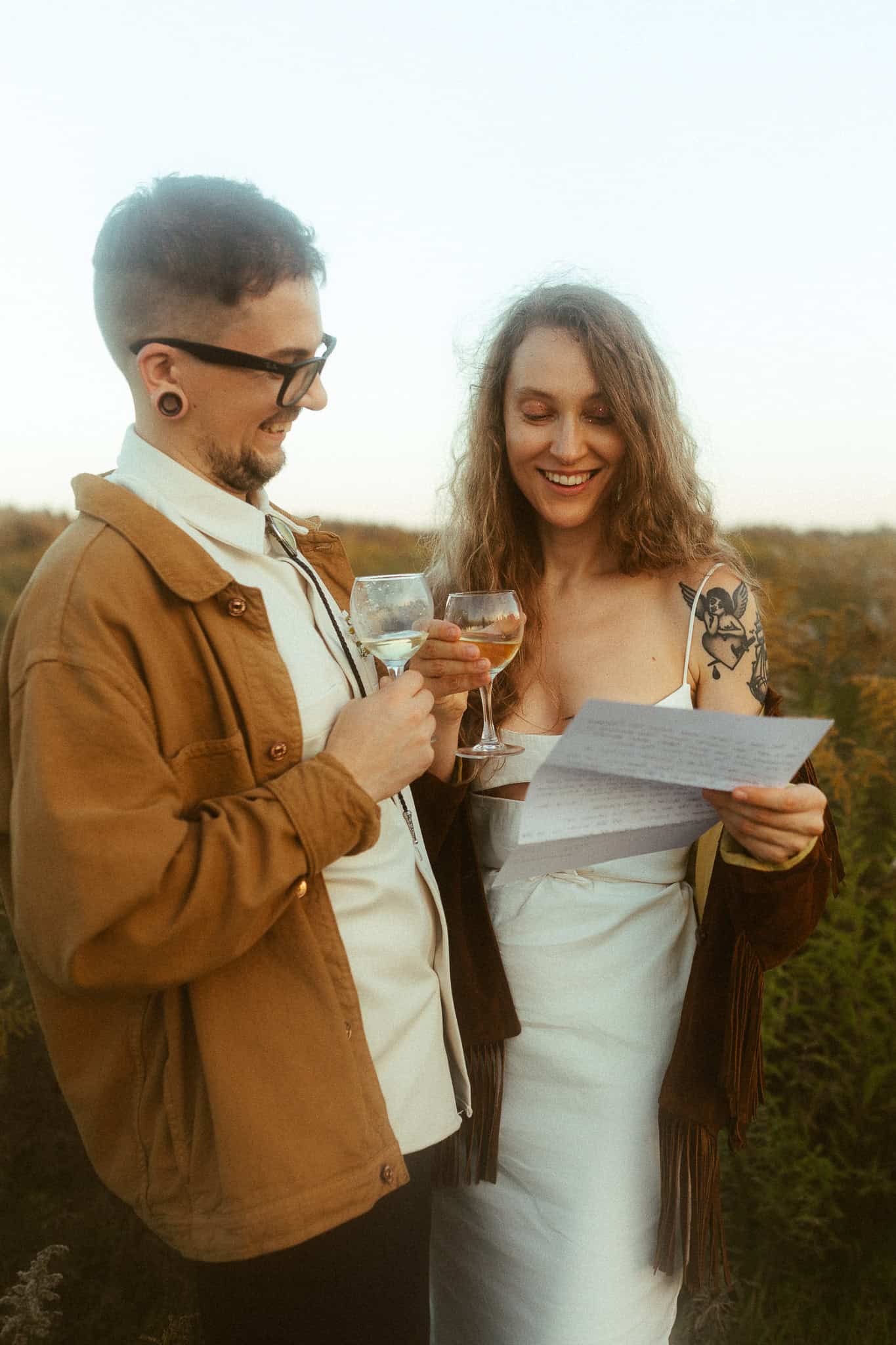 Creative couples photoshoot in nature