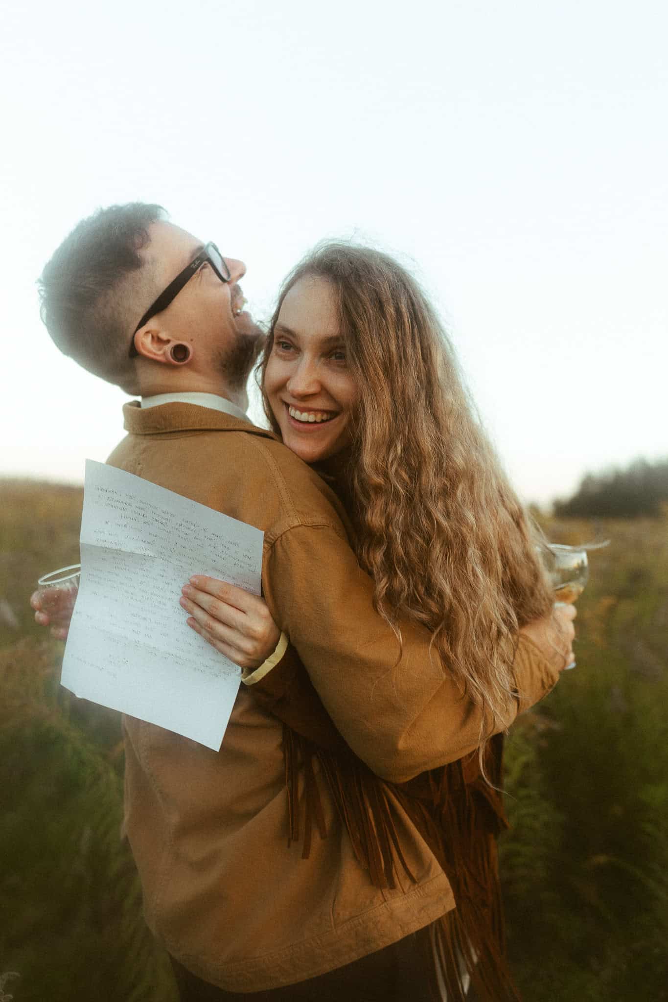 Creative couples photoshoot in nature