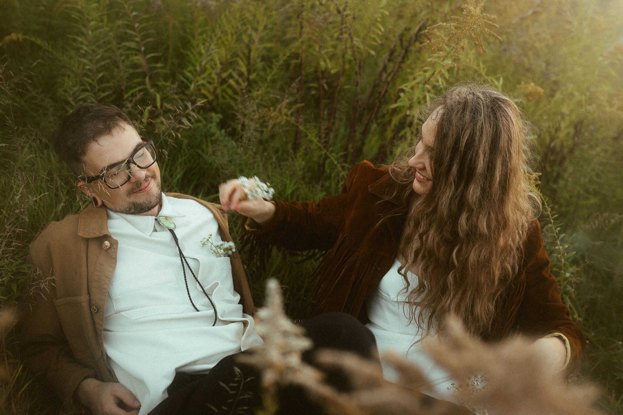 Creative couples photoshoot in nature