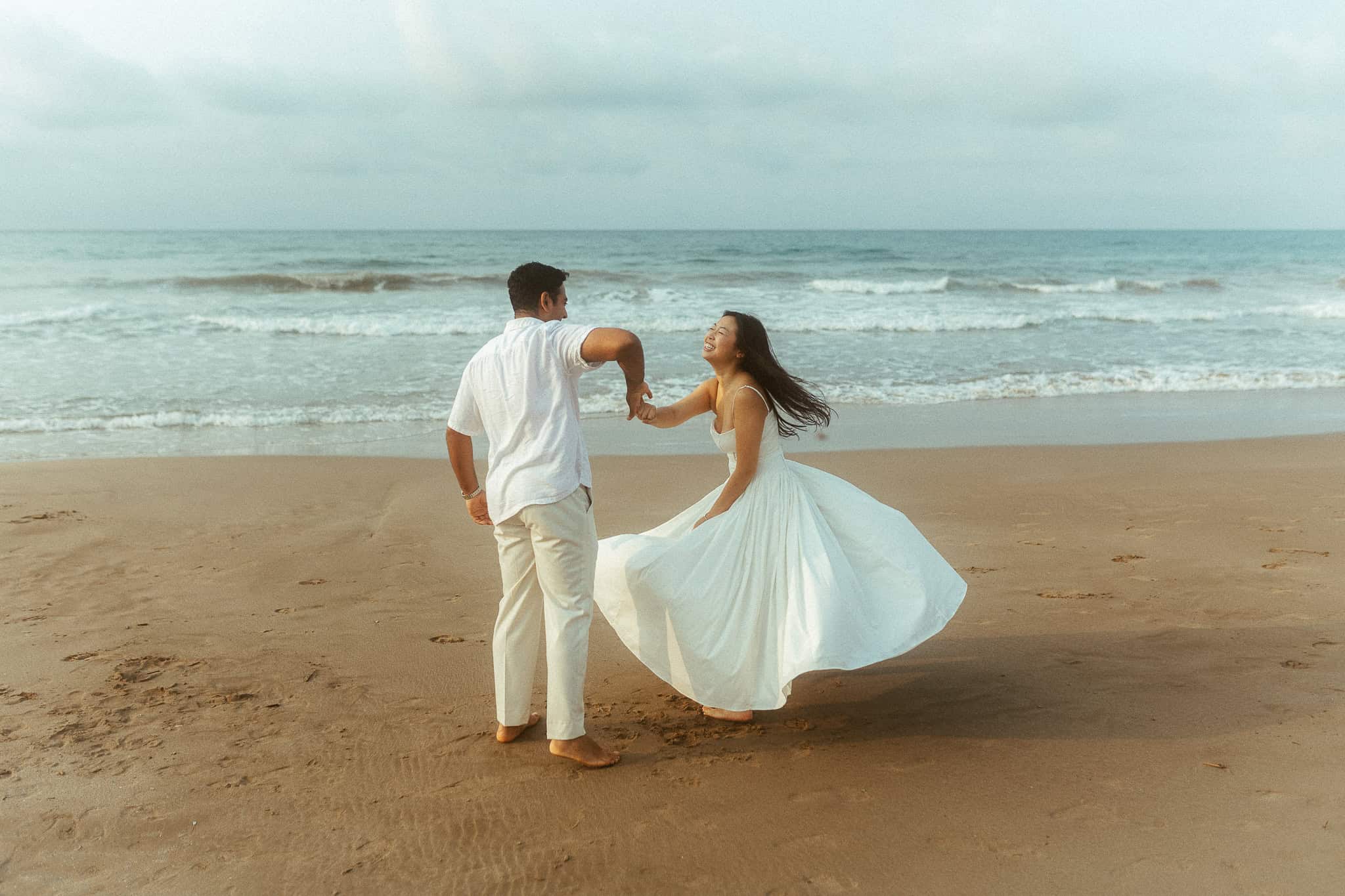 Couple Photoshoot in Sitges beach