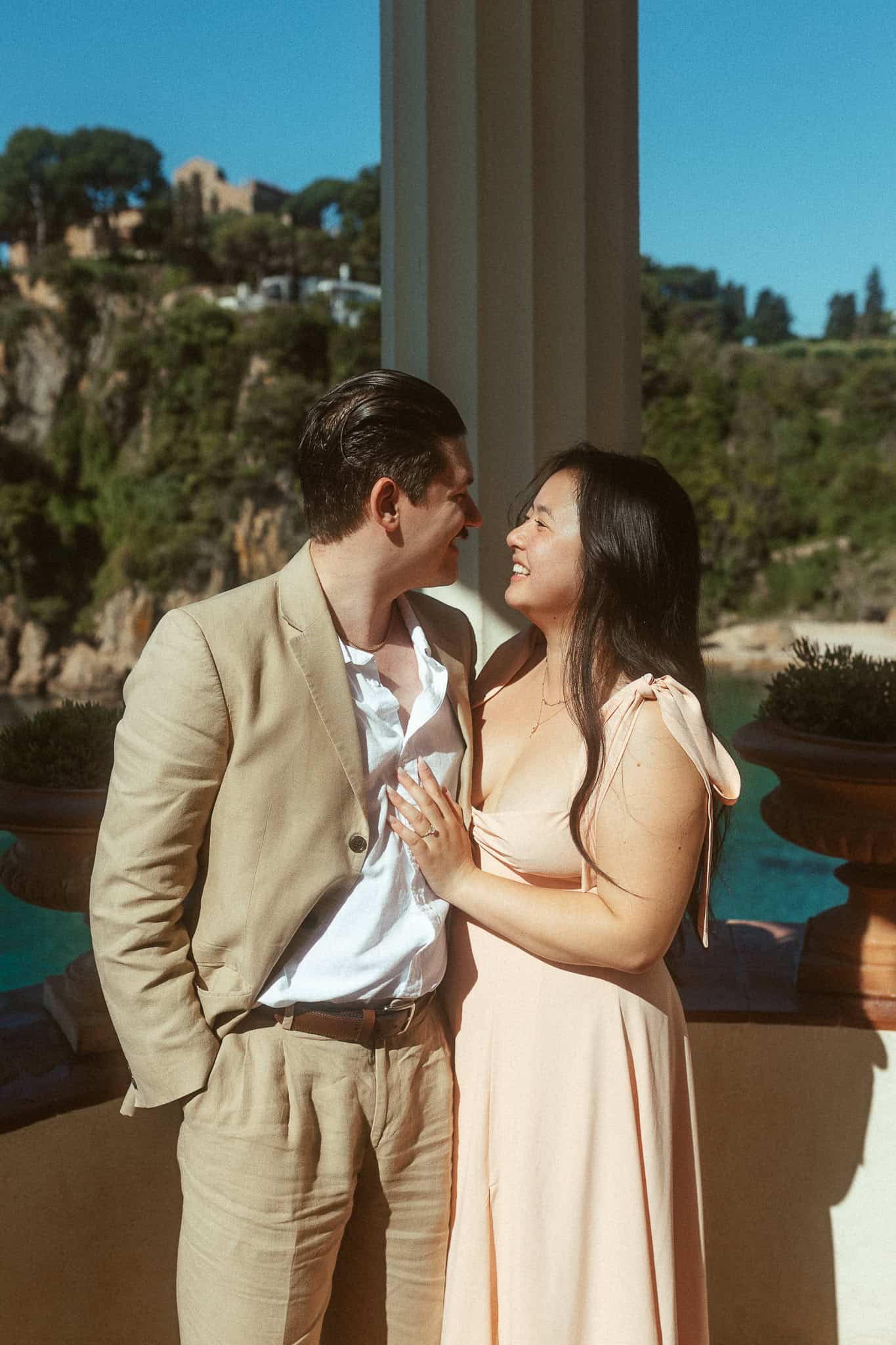 Surprise Proposal Photoshoot in Marimurtra botanical gardens