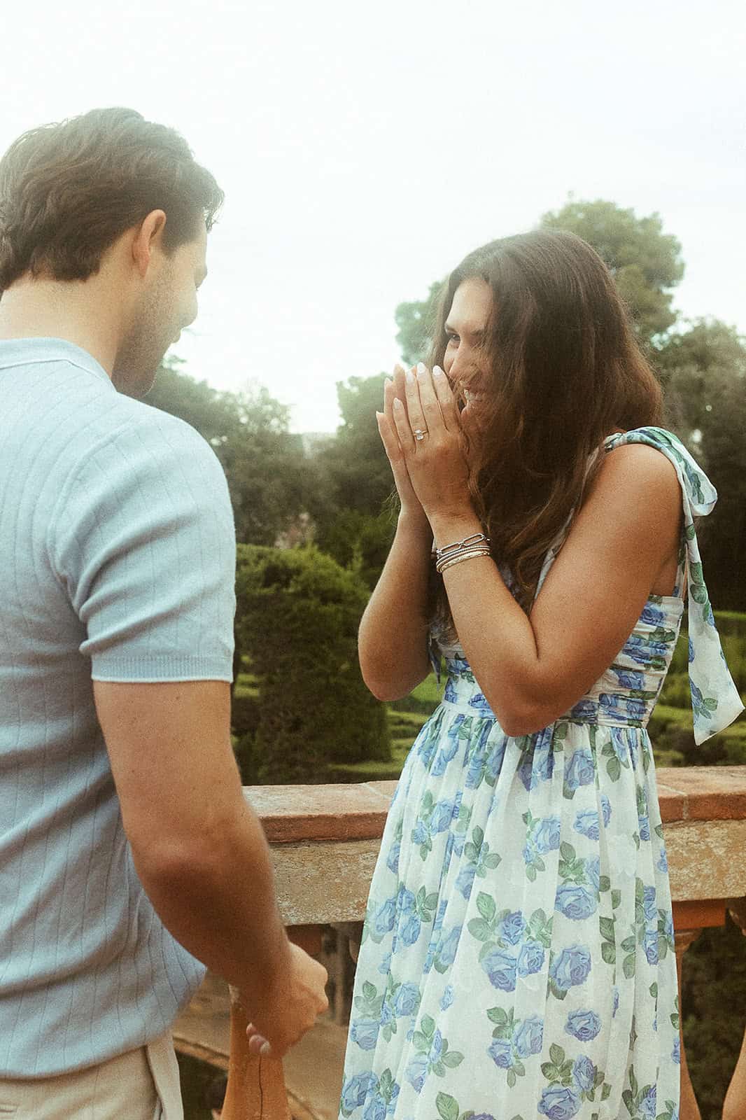 Surprise proposal in Parc del Laberint d’Horta, Barcelona