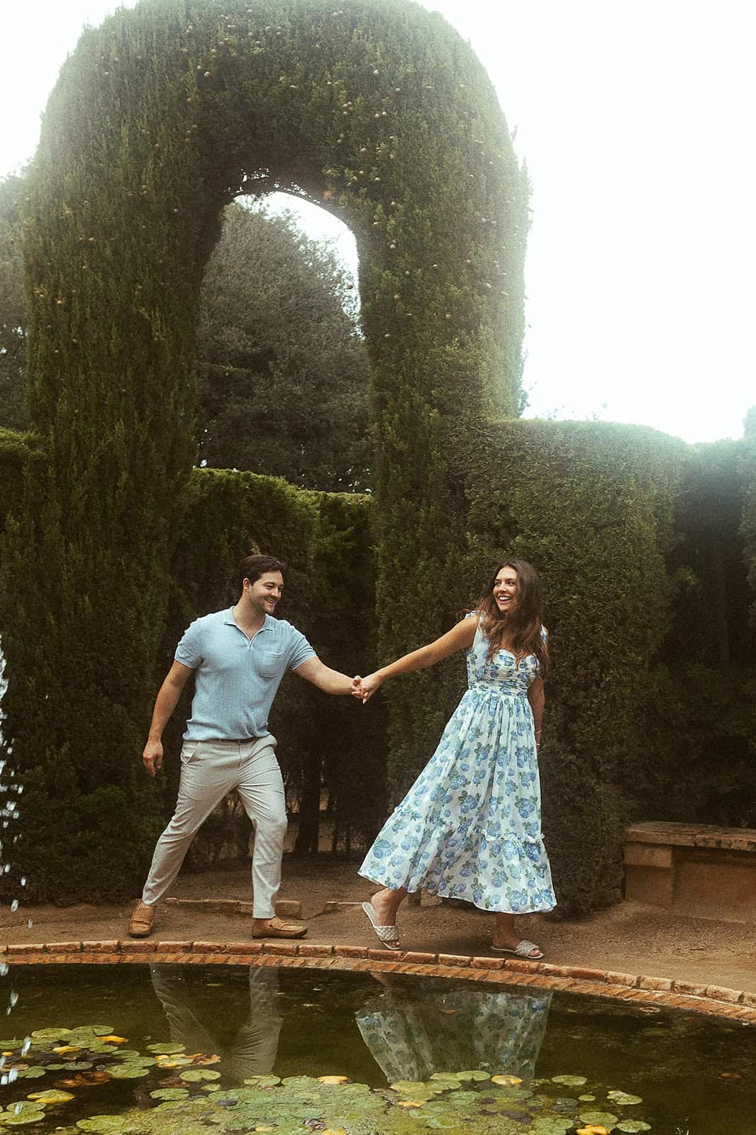 Surprise proposal in Parc del Laberint d’Horta, Barcelona
