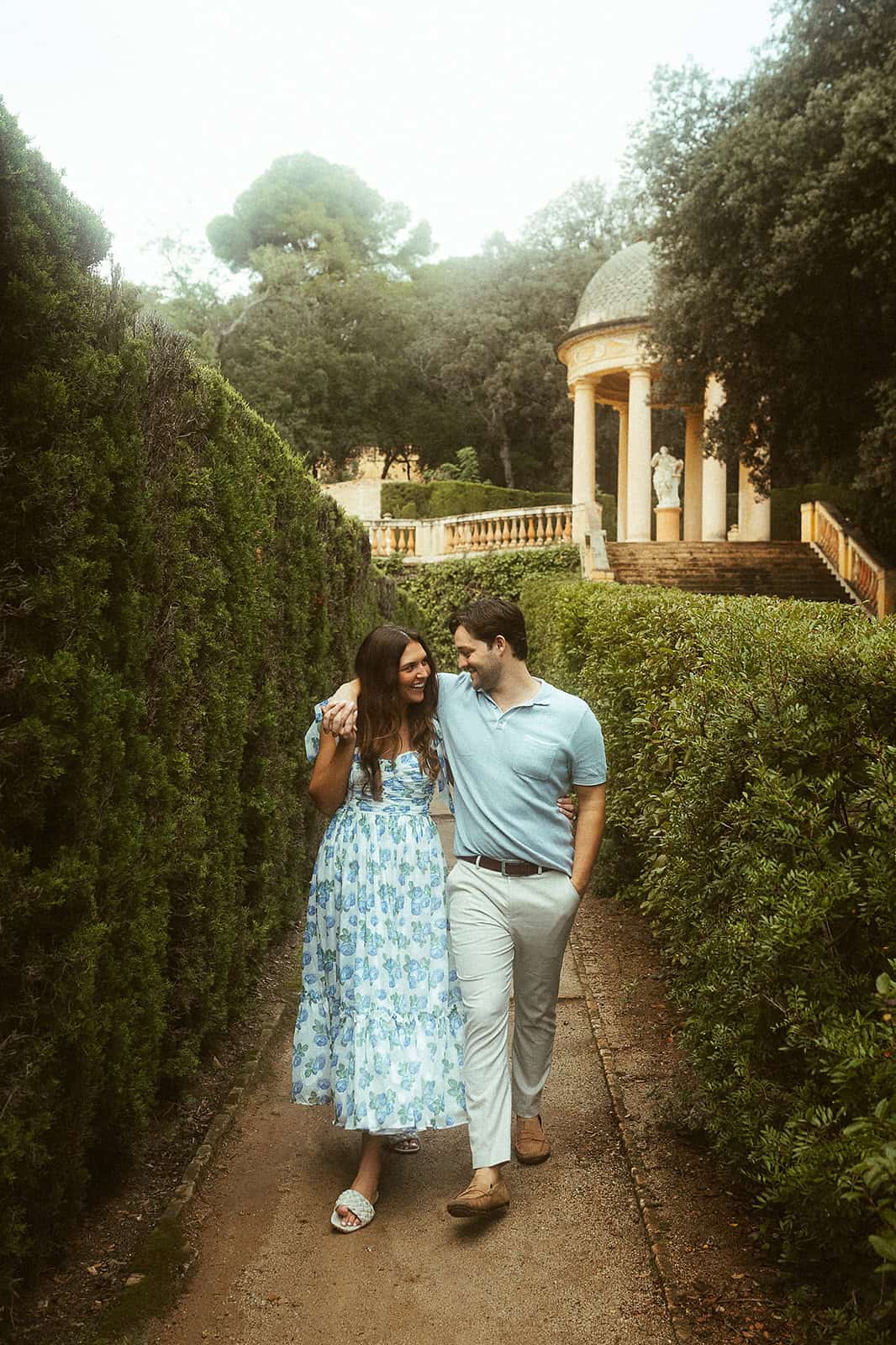 Surprise proposal in Parc del Laberint d’Horta, Barcelona