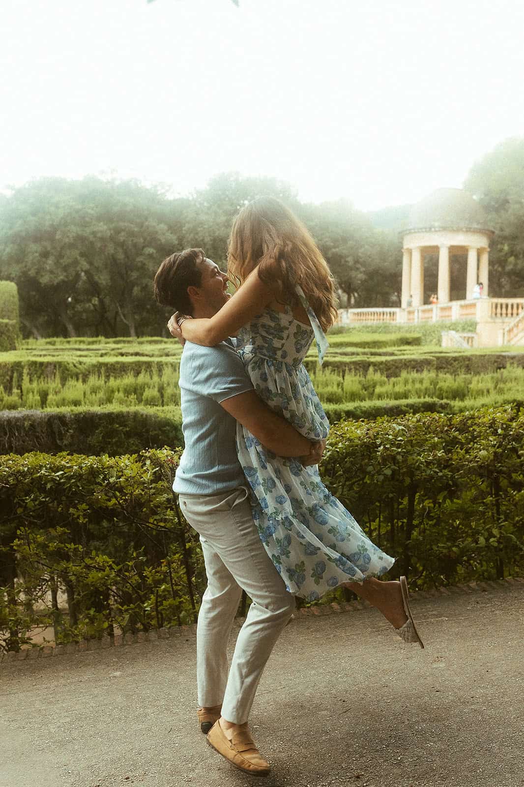 Surprise proposal in Parc del Laberint d’Horta, Barcelona