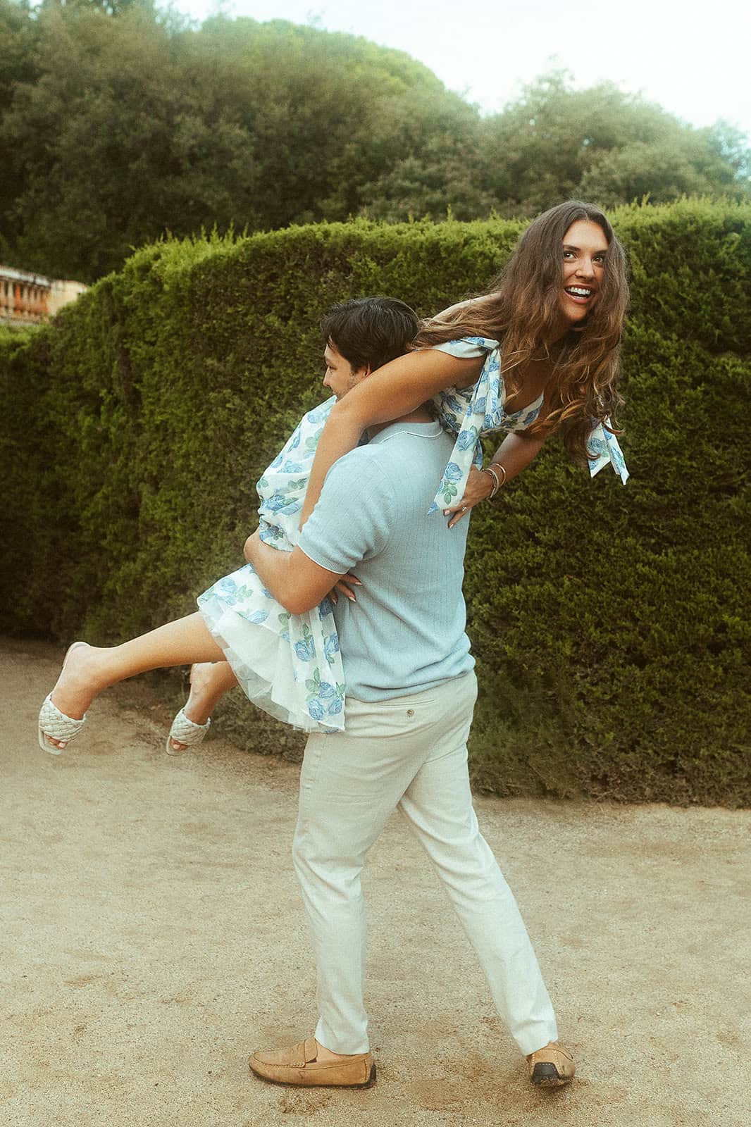 Surprise proposal in Parc del Laberint d’Horta, Barcelona