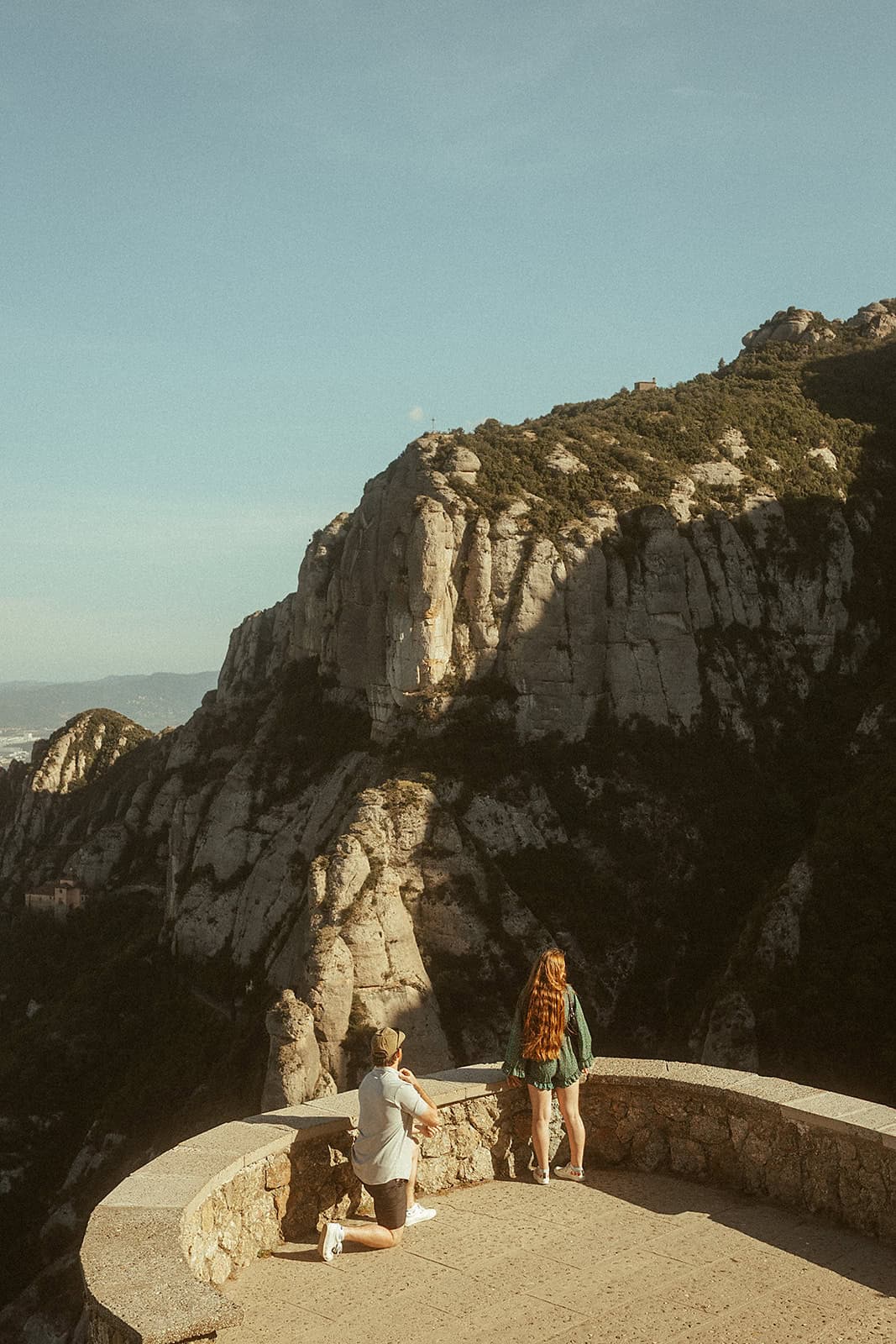 Barcelona Proposal Photographer | Surprise proposal photoshoot at Montserrat