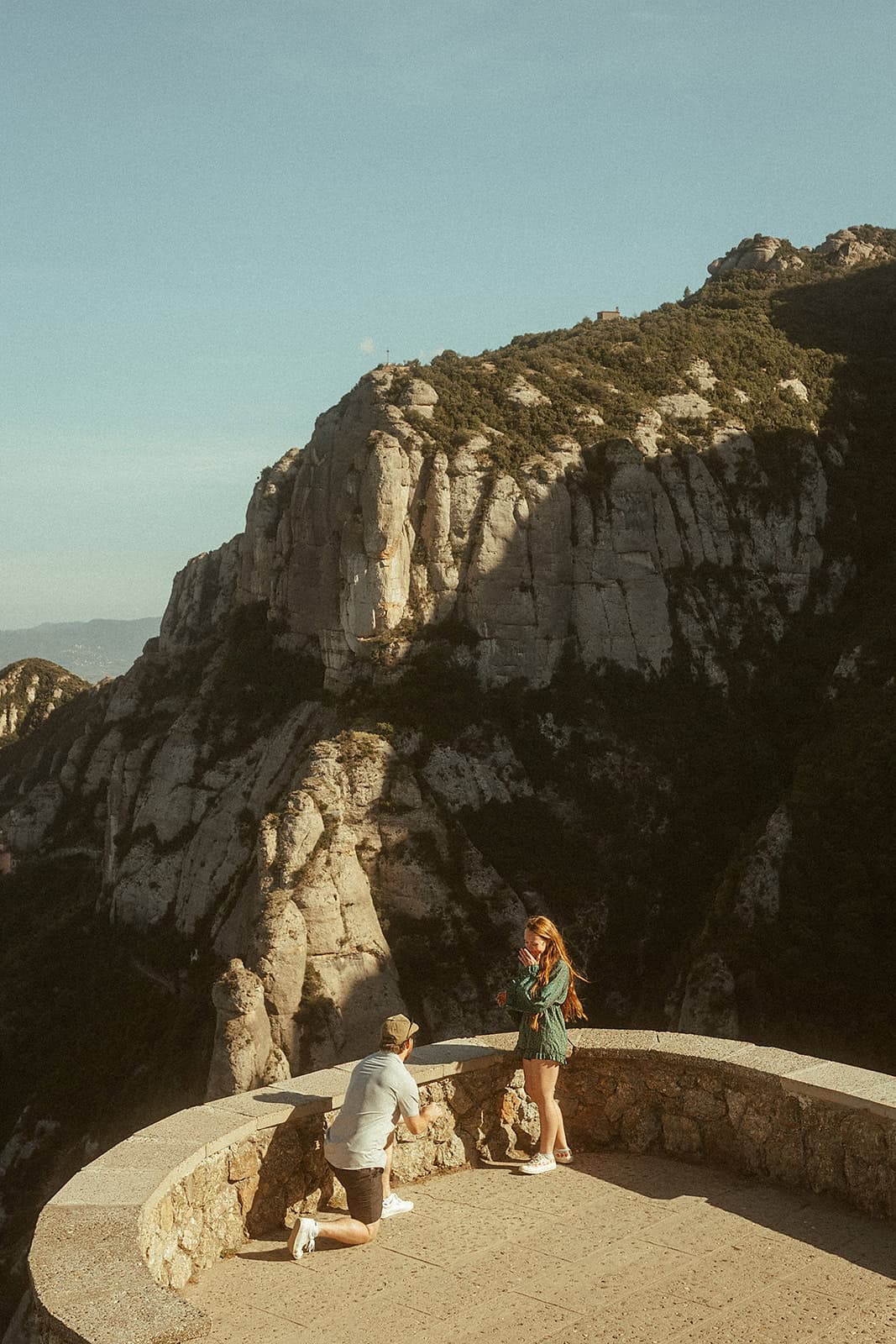 Surprise proposal photography at Montserrat