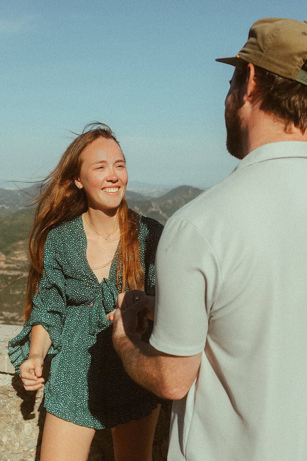 Surprise proposal photoshoot in Montserrat mountains