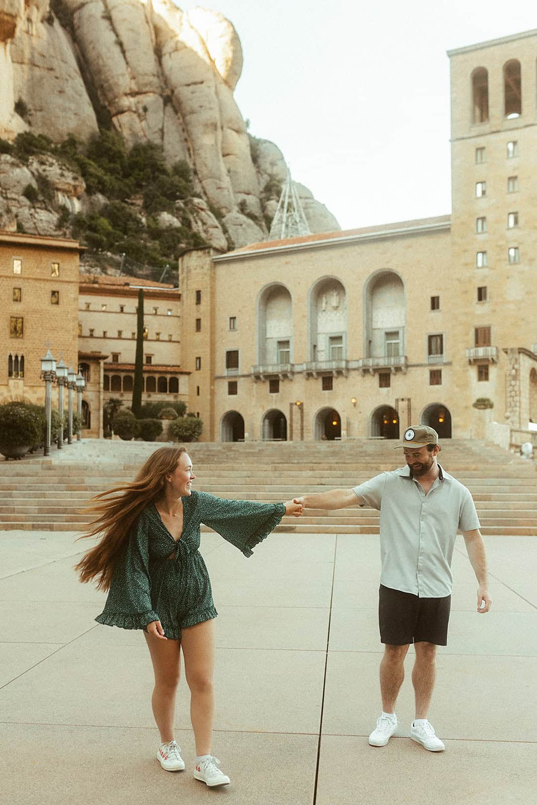 Barcelona Proposal Photographer | Surprise proposal photoshoot near Montserrat monastery