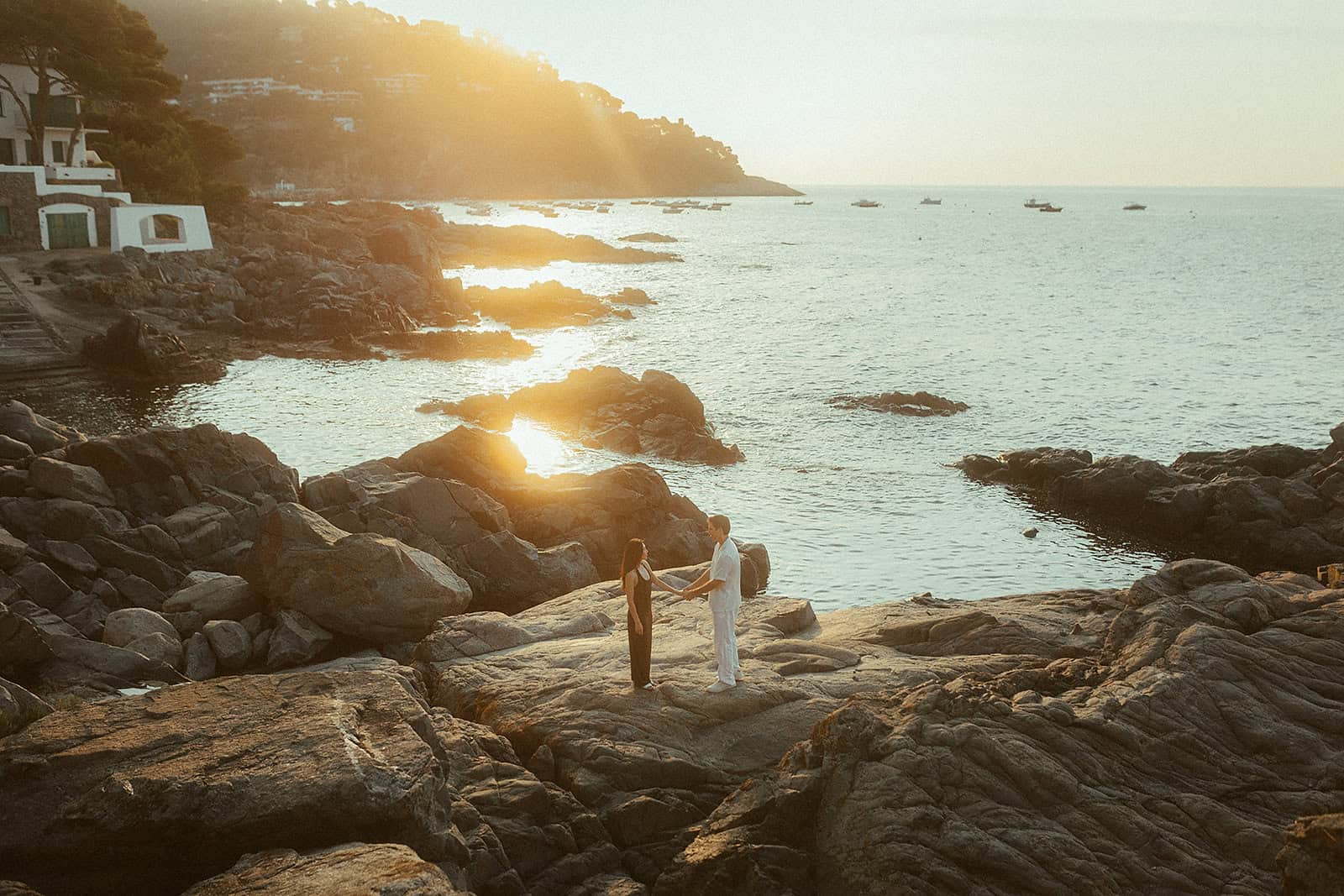 Surprise proposal photoshoot in Calella de Palafrugell